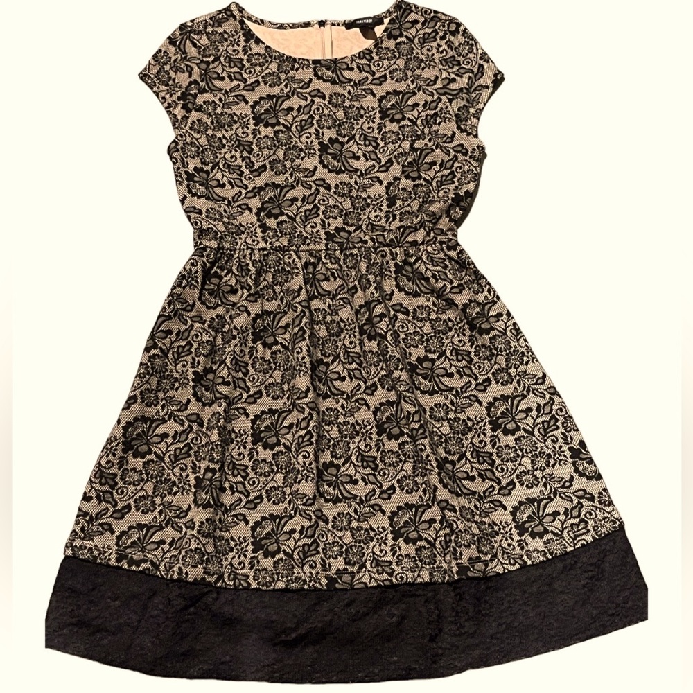 NWT Retro Rockabilly Pinup Champagne Caramel Lace Winter A Line Fit&Flare Dress